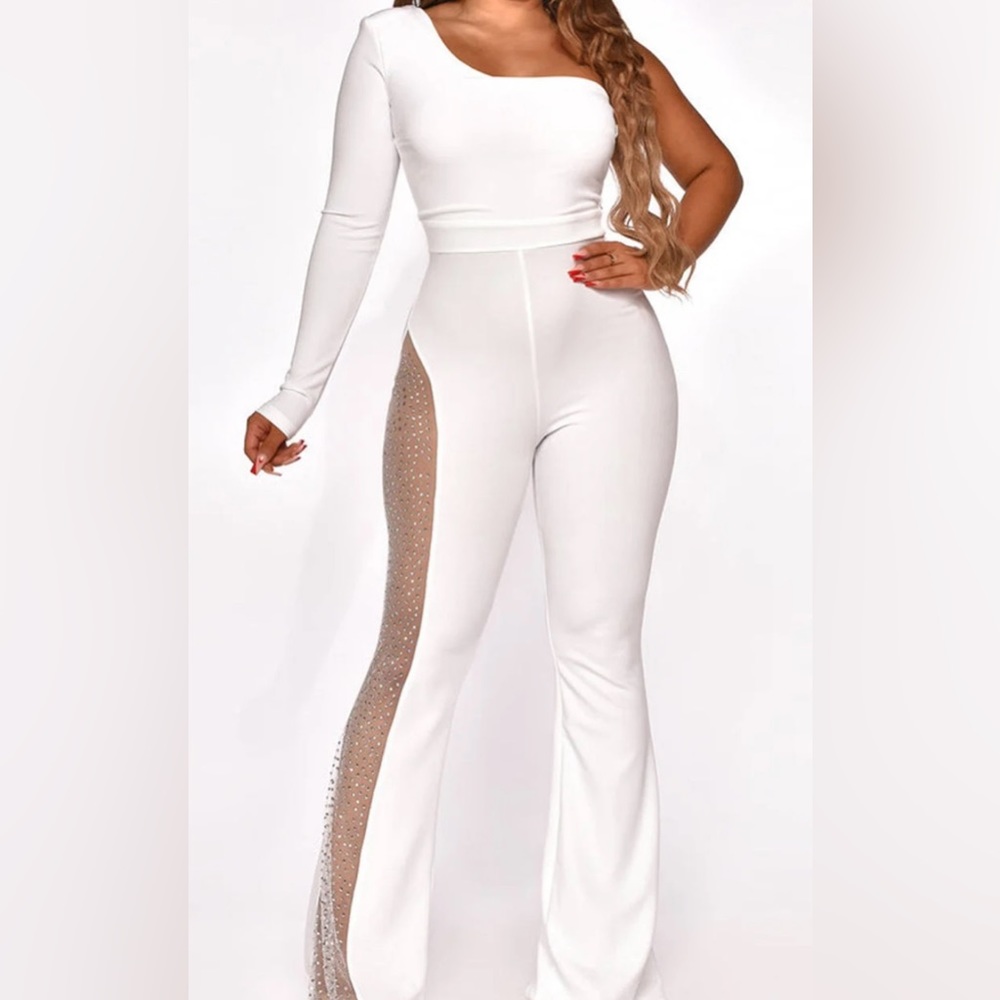 One shoulder jumpsuit